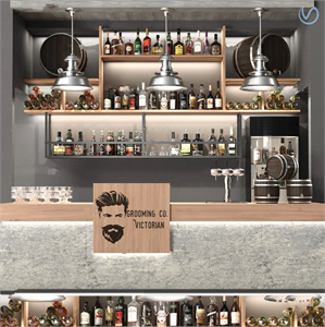 modern bar bar 3d model